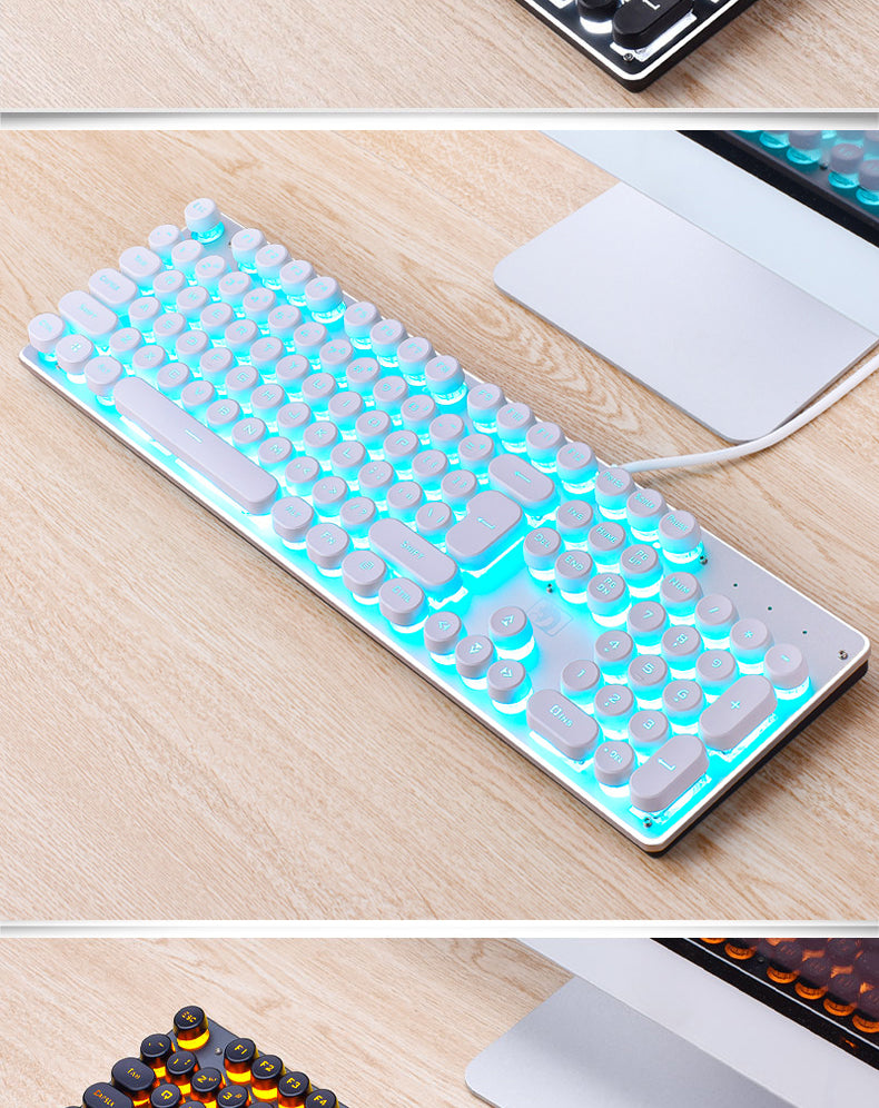 Desktop Home Punk Retro Luminous Keyboard