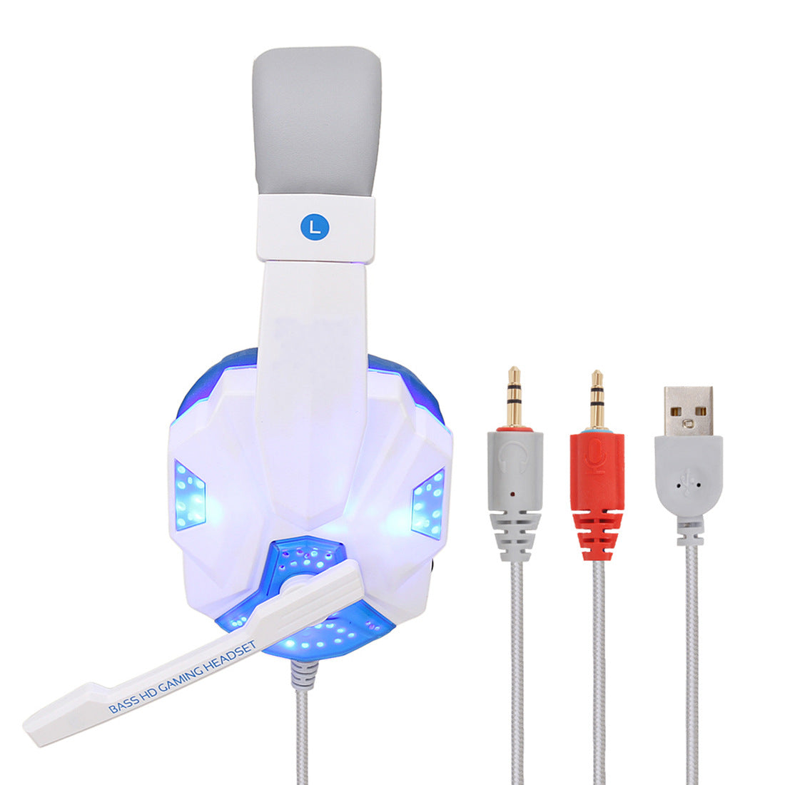 Wire-controlled Headset Light-emitting Headphones